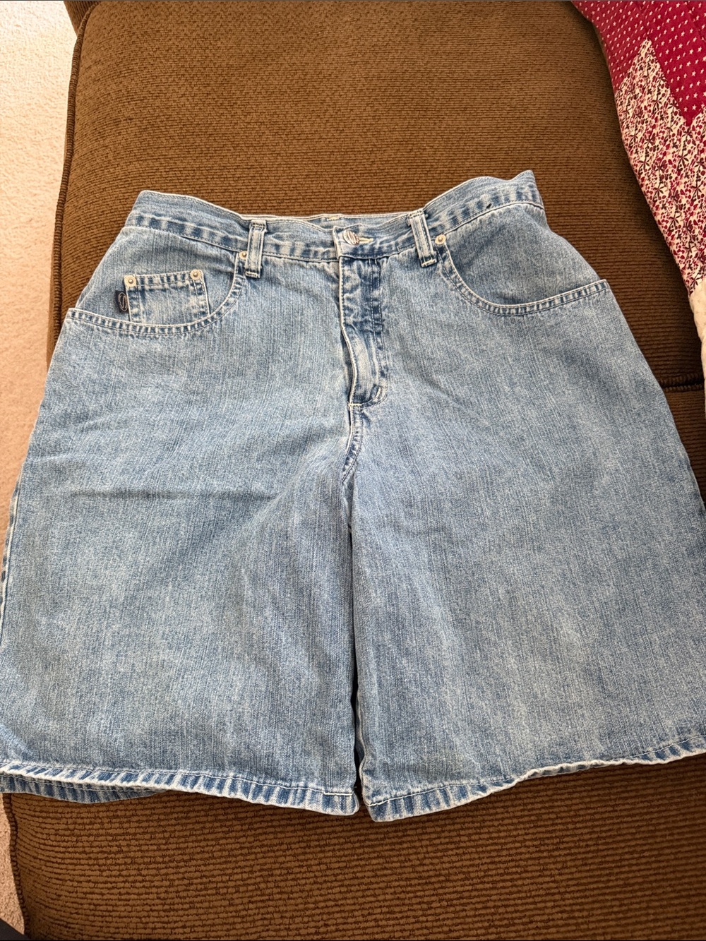 Steel denim shorts